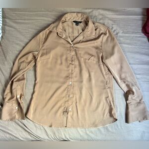 Banana Republic Tan Button Up Blouse